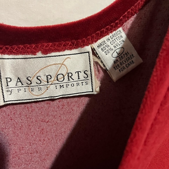 Vintage Passports of Pier 1 Velour Dress - Picture 5 of 6